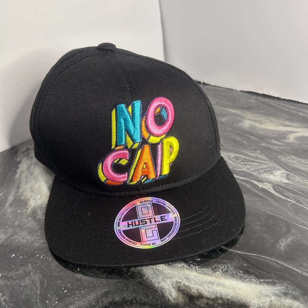 Black Cap with Vibrant Embroidery